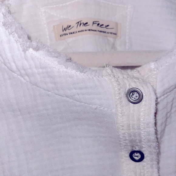 Free People White oversized shirt - Picture 3 of 3